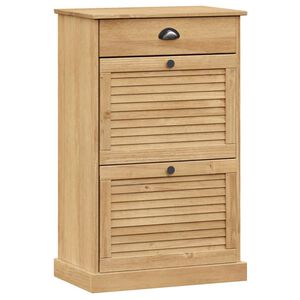 vidaXL Omara za čevlje VIGO bela 60x35x96 cm trdna borovina
