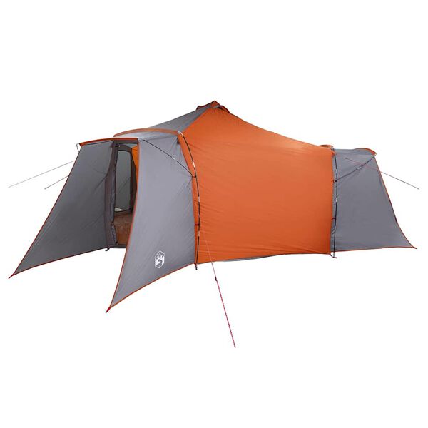 vidaXL Tipi &scaron;otor s streho Siva in oranžna 492 x 492 x 275 cm blago