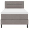 vidaXL Postelja z vzmetnico z vzmetnico Taupe 100 x 200 cm blago