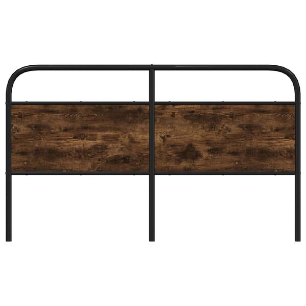 vidaXL Nadomestno vzglavje dim. hrast 150 cm jeklo in inž. les