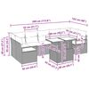 vidaXL Vrtna sedežna garnitura s shranjevanjem 8 pcs Siva Poly ratan