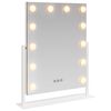 vidaXL LED ogledalo za toaletno mizo Bela 44 x 10 x 53 cm