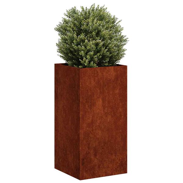 vidaXL Planter Rusty 40x40x80 cm Vremensko odporno jeklo