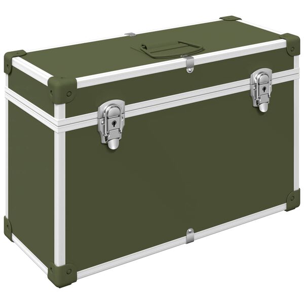 vidaXL Ročaji za kabinete 12 pcs Oljčno zelena 85 x 45 mm Kovina