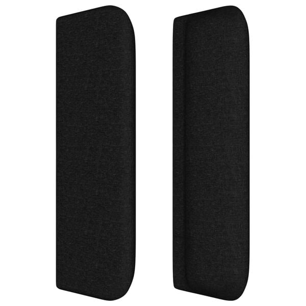 vidaXL Vzglavje z u&scaron;esi črno 103x16x78/88 cm blago