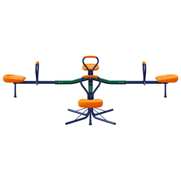 vidaXL Nihajna gugalnica s 4 sedeži 360-stopinjsko vrtenje jeklo