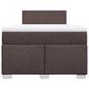 vidaXL Box spring postelja z vzmetnico temno rjava 120x190 cm blago