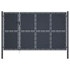 vidaXL Vrtna vrata iz jekla 350x200 cm antracitna