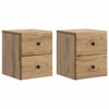 vidaXL Stenski nočni omarici 2 pcs Artisan hrast 34,5 x 33 x 40 cm