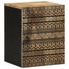 vidaXL Kopalni&scaron;ka viseča omarica črna 38x33,5x48 cm masivni les Mango