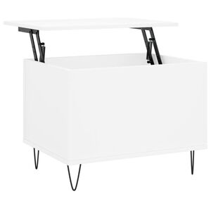 vidaXL Klubska mizica bela 60x44,5x45 cm inženirski les