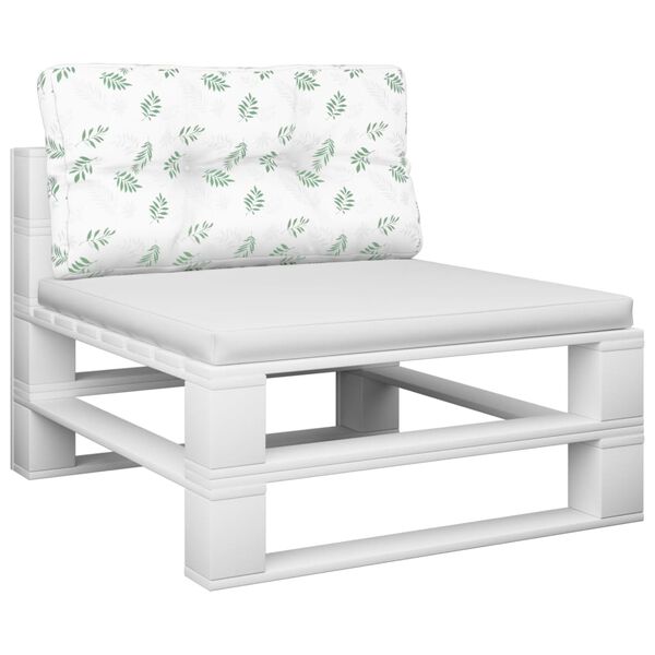 vidaXL Blazina za palete vzorec listja 70x40x12 cm blago