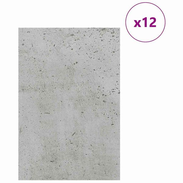 vidaXL Dekorativni paneli 12 pcs Betonsko siva 40 x 60 x 0.3 cm