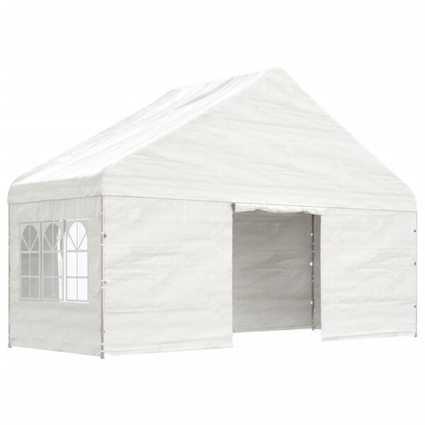 vidaXL Paviljon s streho bel 11,15x5,88x3,75 m polietilen