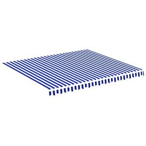 vidaXL Nadomestno blago za tendo modro in belo 380x345 cm poliester