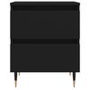 vidaXL Nočna omarica črna 40x35x50 cm inženirski les