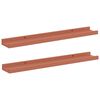 vidaXL Stenska polica 2 kos Rdeča 60 x 9 x 3 cm Inženirski les