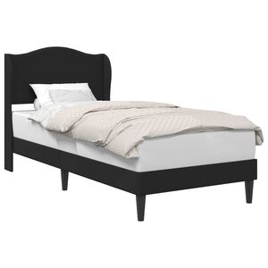vidaXL Konstrukcija postelje z vzglavjem Črna 80 x 200 cm Umetno usnje
