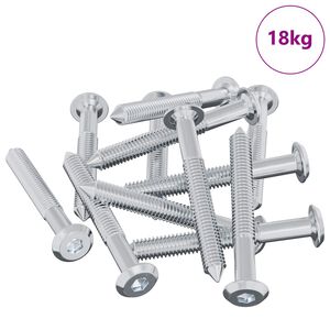 vidaXL Vijak 1800 pcs srebrna M6 x 50 mm Jeklo