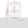 vidaXL Ograjna vrata Emmen s konicami jeklo 103x134,5 cm črna