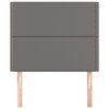 vidaXL Vzglavje postelje sivo 80x5x118/128 cm umetno usnje