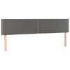 vidaXL Box spring postelja z vzmetnico siva 120x190 cm umetno usnje