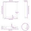 vidaXL Noge za klubsko mizico v obliki črke U 2 kosa antracitne 38 x (42-43) cm jeklo