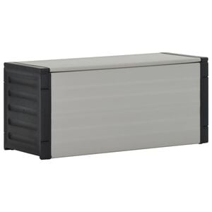 vidaXL Vrtni ko&scaron; za odpadke siv 85x34x40 cm