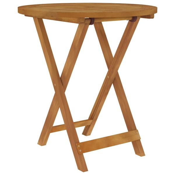 vidaXL Zložljiva vrtna jedilna garnitura 3-delna trden akacijev les