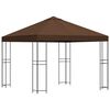 vidaXL Paviljon 3 x 3 m Rjava Poliester in jeklo 190 gsm