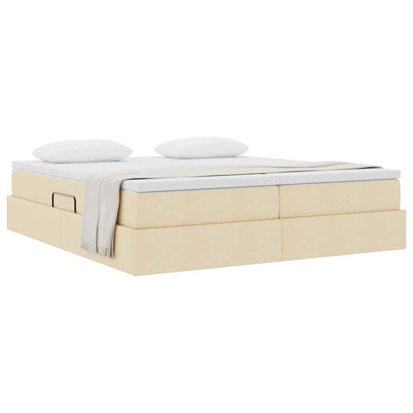 vidaXL Postelja z dodatnim prostorom za shranjevanje in vzmetnico