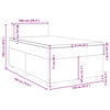 vidaXL Box spring postelja z vzmetnico krem 120x190 cm blago