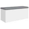 vidaXL Shranjevalna klop bela 102x42x45 cm inženirski les