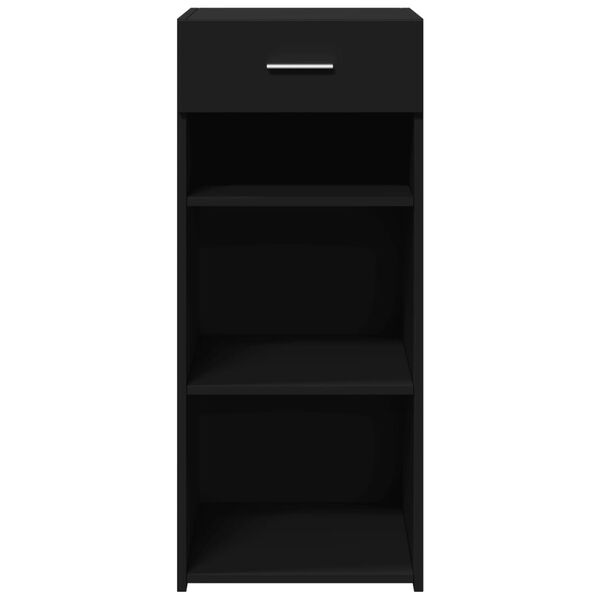 vidaXL Komoda črna 40x42,5x93 cm inženirski les