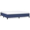 vidaXL Posteljni okvir brez vzmetnice moder 200x200 cm blago