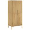vidaXL Garderobna omara FLORO vo&scaron;č. rjava 77x53x171 cm trdna borovina