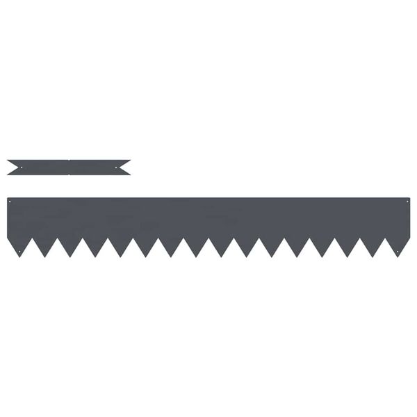 vidaXL Robovi trave 20 pcs Antracit 100 x 0,05 x 20 cm Medenina