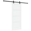 vidaXL Drsna vrata ORKDAL 83 x 202 cm Trdna borovina Bela