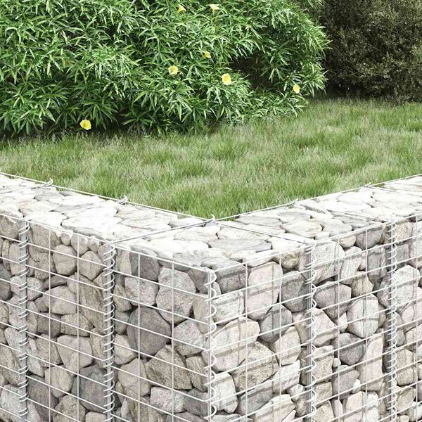 vidaXL Visoka greda gabion 3 kosi 30x30x150 cm železo