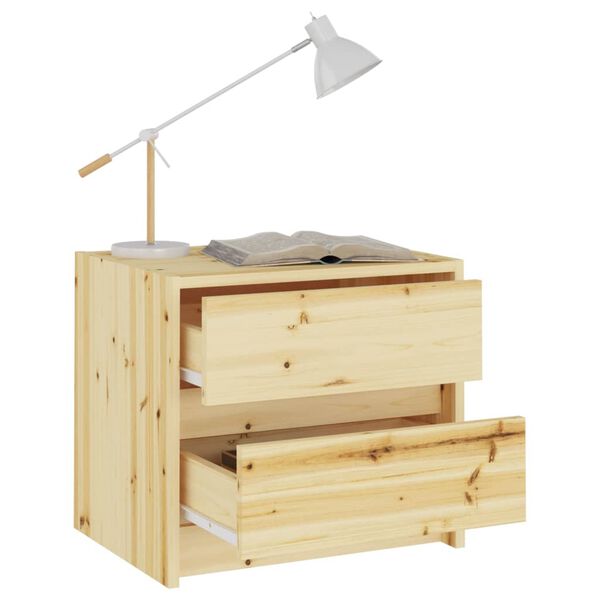 vidaXL Nočna omarica 2 kosa 40x30,5x35,5 cm trden les jelke