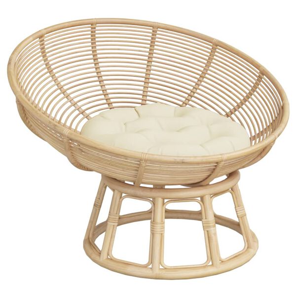 vidaXL Okrogla blazina krem &Oslash; 60 x 11 cm oxford tkanina