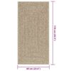 vidaXL Rug "ZIZUR" Bež 60x110 cm Juta videz Notranje in zunanje