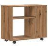 vidaXL Stranska mizica artisan hrast 70x35x60,5 cm inženirski les