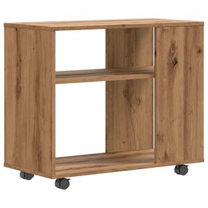vidaXL Stranska mizica artisan hrast 70x35x60,5 cm inženirski les