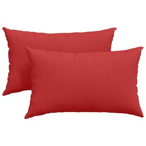 vidaXL Blazine za kavč 2 kos blago Rdeča 50 x 30 cm