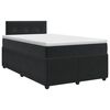 vidaXL Postelja boxspring z vzmetnico Črna 120 x 190 cm Žamet