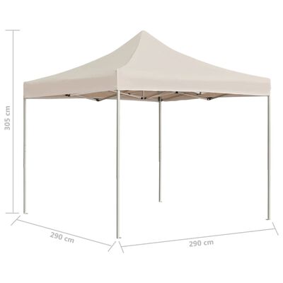 vidaXL Profesionalen vrtni šotor aluminij 3x3 m krem