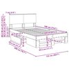 vidaXL Konstrukcija postelje Črna 120 x 200 cm Konstruiran les