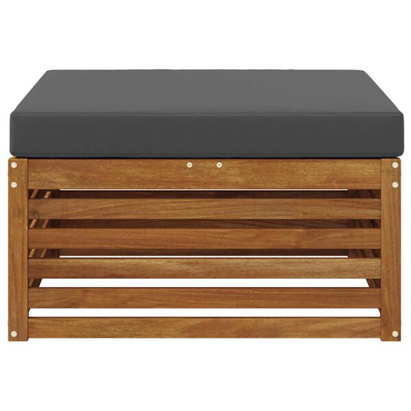 vidaXL Zunanji puf Masiven les akacije Naravna