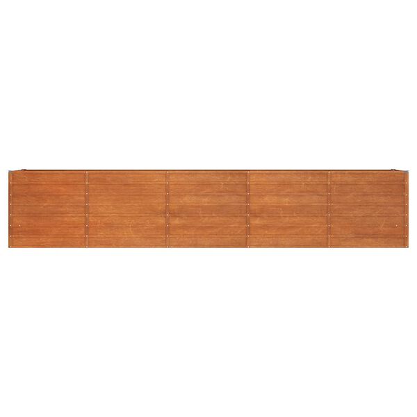 vidaXL Vrtna visoka greda rusty 400x80x77 cm corten jeklo